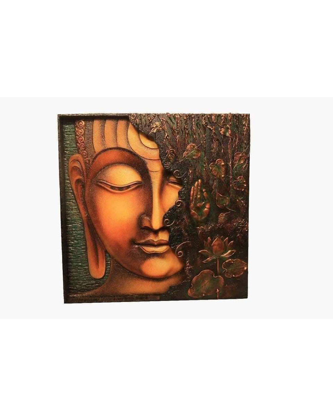 Riddhi Siddhi Art Creations - Sunset Tone Dual Color Buddha Square Mural